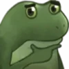 Эмодзи Worry Frog Emoji 🤔