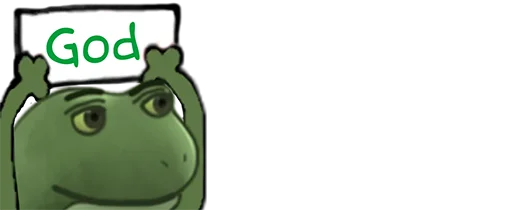 Telegram Sticker «Worry Frog» 🐐