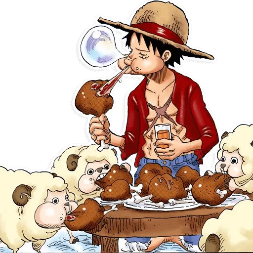 Стикер Telegram «One Piece» 🐑