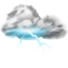 Telegram emojisi «☁ Weather: ☁» ⛈️