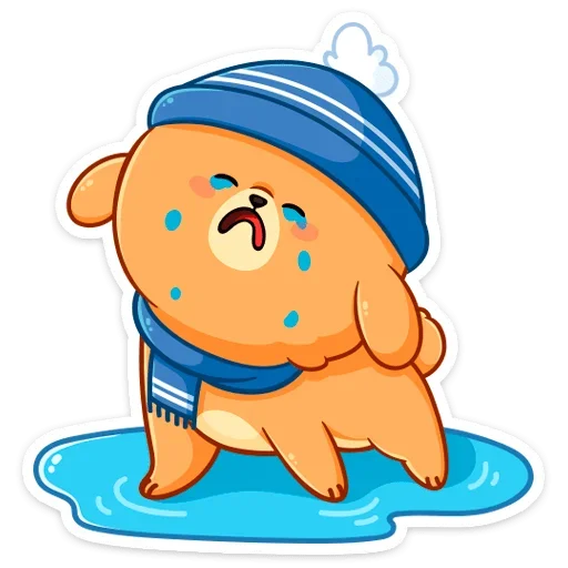 Telegram Sticker «Зимний Пудинг» 😭