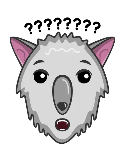 Telegram stiker «Волк Ананасик» 🤨
