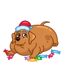 Эмодзи Christmas Dogs  🍬
