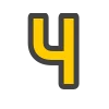 Эмодзи Yellow & Gray Alphabet 🟡