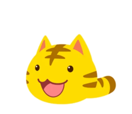 Telegram stickers Yellow Kitten