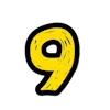Yellow pulse emoji 9️⃣