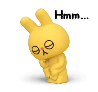 Yellow Rabbit emoji 🤔