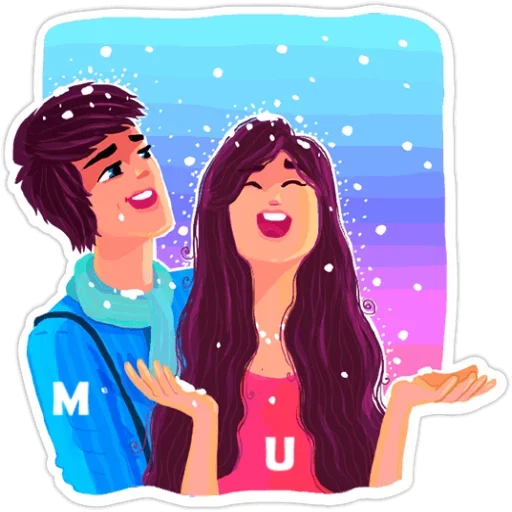 You and Me sticker ❄