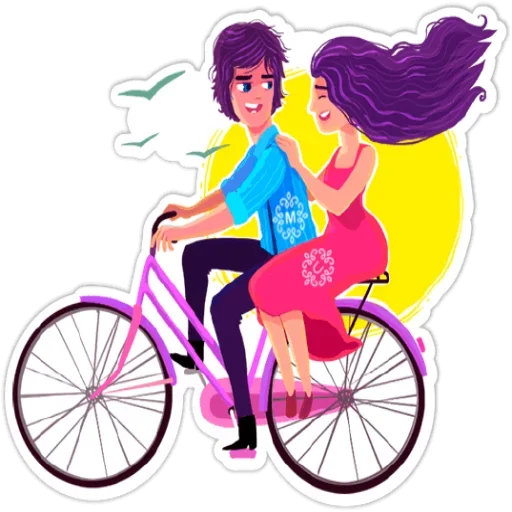 You and Me sticker 🚲