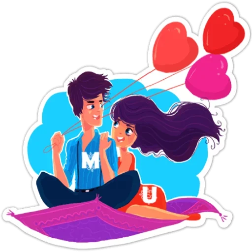Telegram Sticker «You and Me» 💋