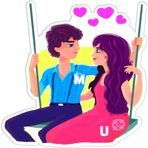 Telegram Sticker «You and Me» 💋