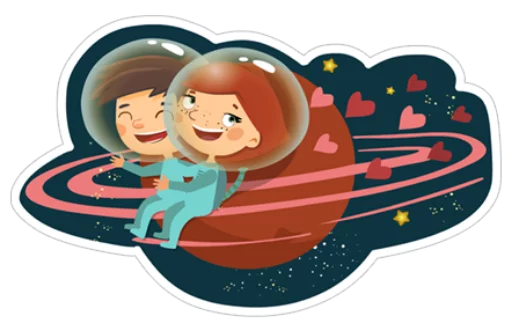 Young Love in Space ?  sticker 💞