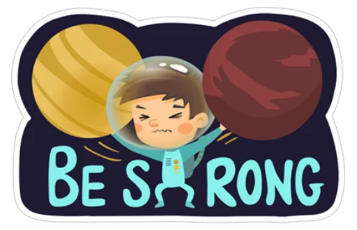 Telegram stiker «Young Love in Space ?» 🏋