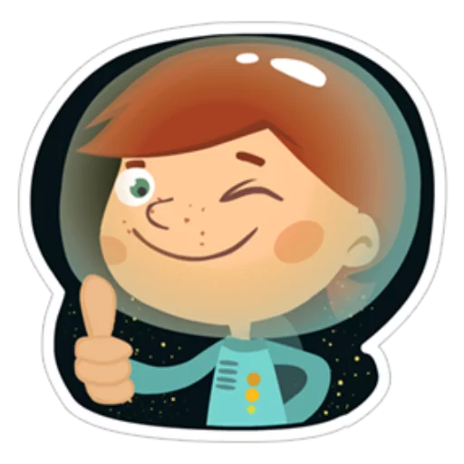 Telegram stiker «Young Love in Space ?» 👍