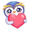 Telegram emoji «Пингвинчик Юки» ❤️