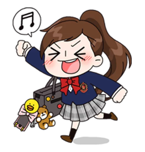 Yuko the Schoolgirl sticker 🎵