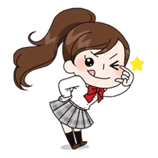 Стикер Telegram «Yuko the Schoolgirl» 😉
