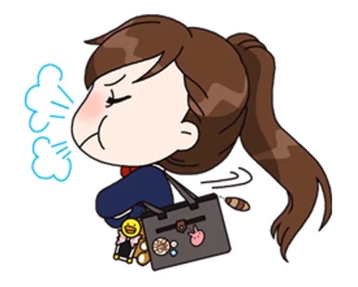 Yuko the Schoolgirl sticker 😤
