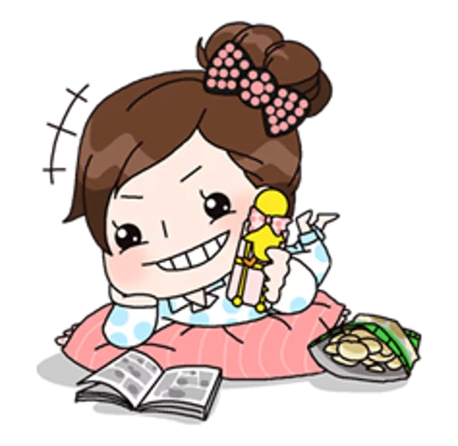 Стикер Telegram «Yuko the Schoolgirl» 📖