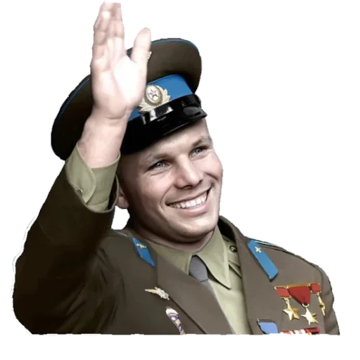Стикер Telegram «Юрий Гагарин» 👋