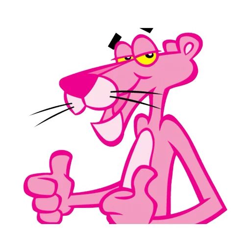 Telegram stiker «Pink Panther» 👍