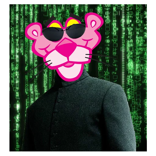 Telegram stiker «Pink Panther» 😎