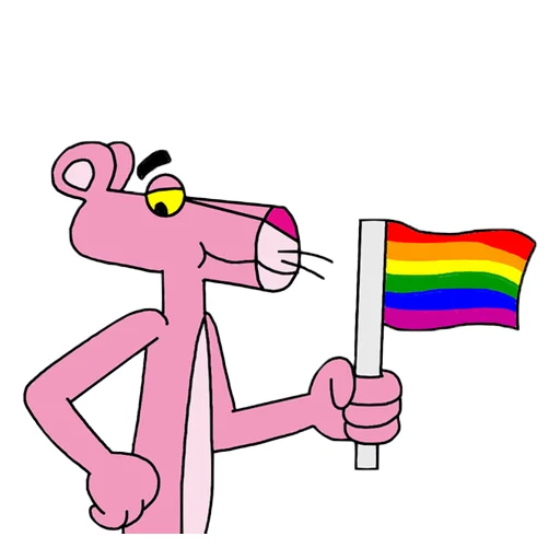 Telegram stiker «Pink Panther» 🏳️‍🌈