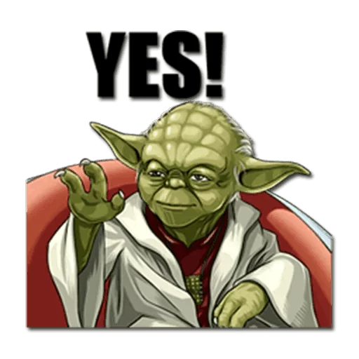 Стікер Telegram «Yoda» 👍