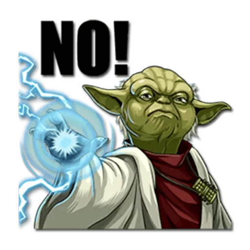 Стікер Telegram «Yoda» 👎
