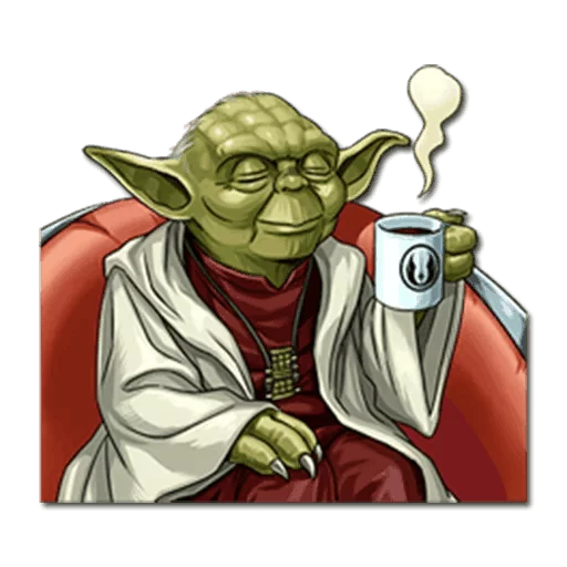 Telegram Sticker «Yoda» ☕