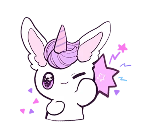 young unicorn emoji 😥