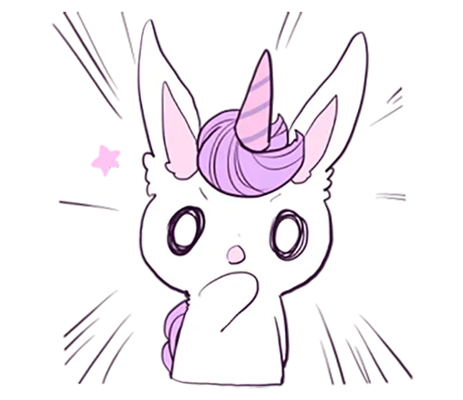 young unicorn sticker 😜