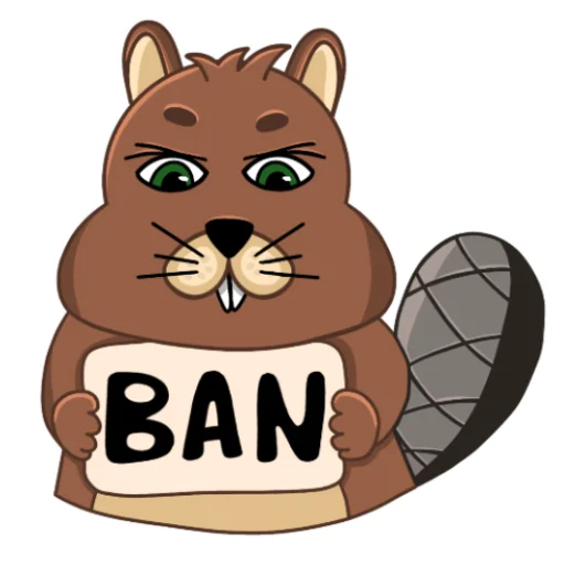 Telegram stiker «beaver 🦫» 🚫
