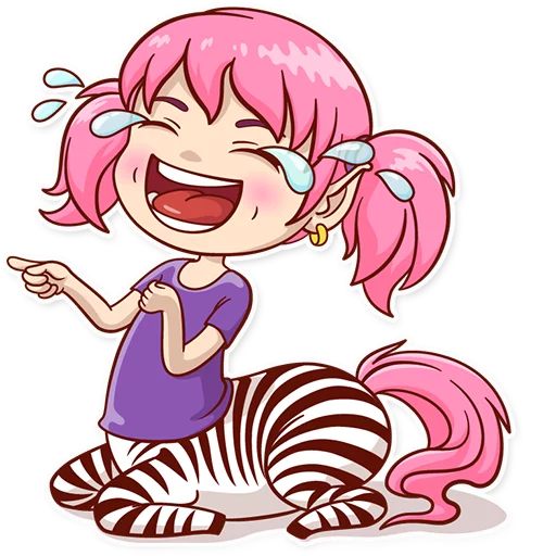 Telegram stikerlari Zebra Girl