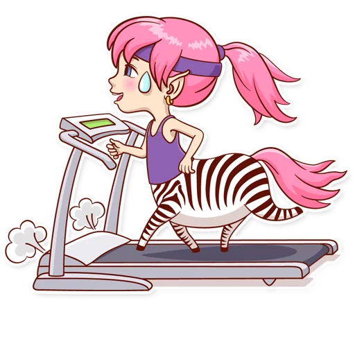 Telegram Sticker «Zebra Girl» 🏃
