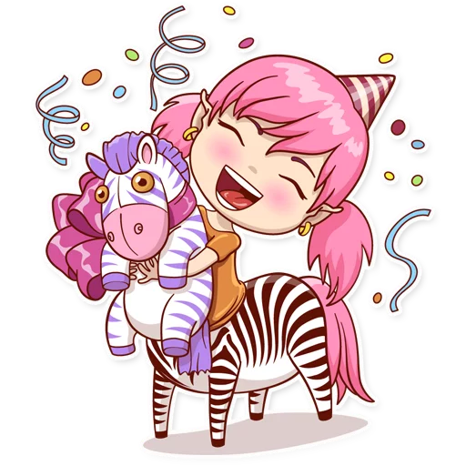Емодзі Zebra Girl 🎁