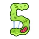 Эмодзи Zombie Font Emoji 5️⃣