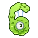 Емодзі Zombie Font Emoji 6️⃣