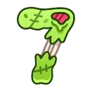 Емодзі Zombie Font Emoji 7️⃣