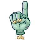 Zombie Hand emoji 😠