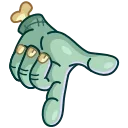 Zombie Hand emoji 👇