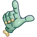 Zombie Hand emoji 👆
