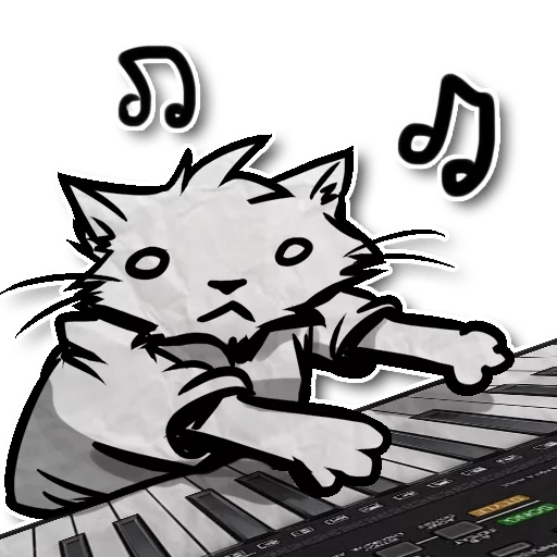 Zuzu the Cat emoji 🎹