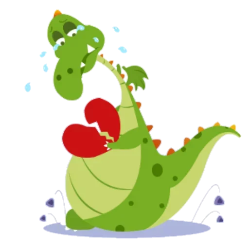 Зеленый Динозаврик emoji 🤑