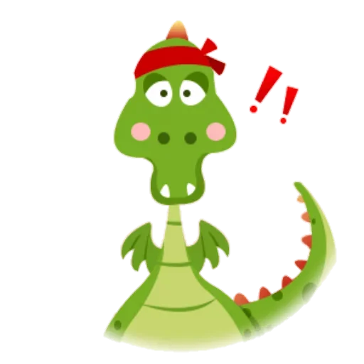 Емодзі Зеленый Динозаврик 🤑