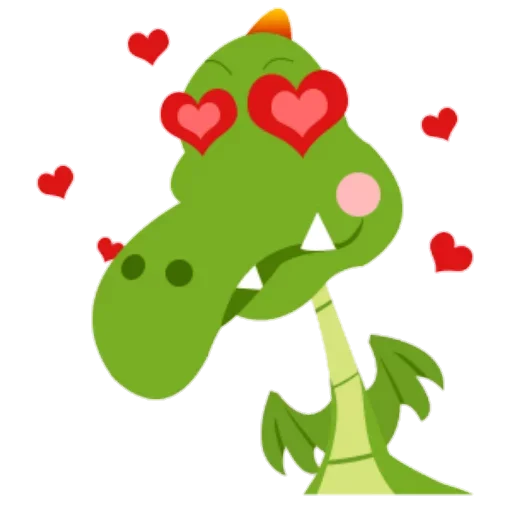 Telegram Sticker «Зеленый Динозаврик» 😣