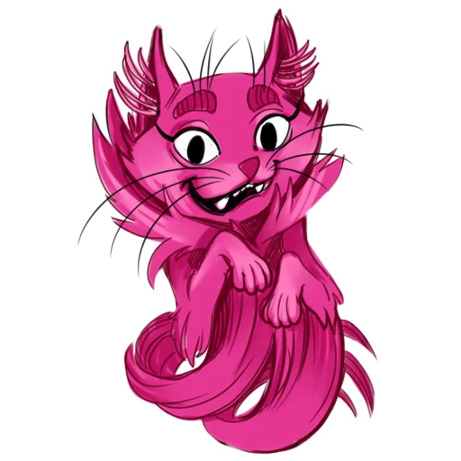 Telegram stikerlari Розовый кот Зердок
