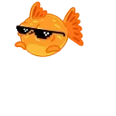 Стікер Золотая рыбка 😎