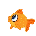 Золотая рыбка stiker 😘